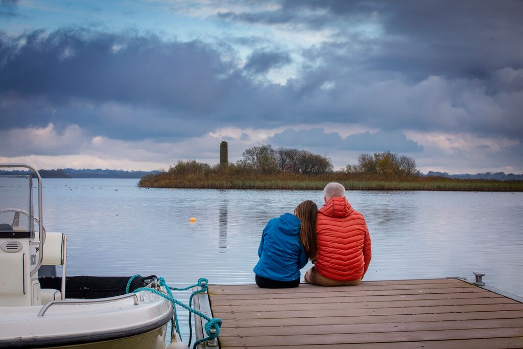 Couple taking in the view at Lough Ree Hodson Bay Hotel